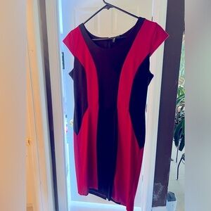 Darian Red And Black Bodycon Dress